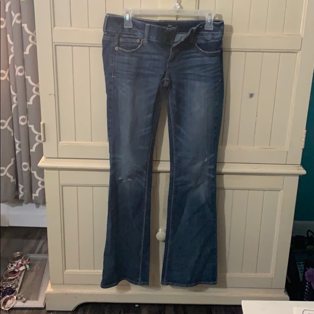 American Eagle Ripped Boot Cut Jeans
